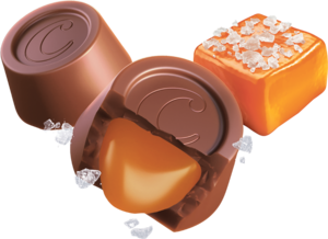 Center Sea salt caramel caps